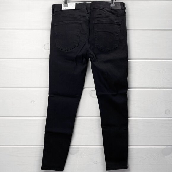 American Eagle Y2K Mid Low Rise Jeggings Black Skinny Jeans 12 Stretchy Slimming - Picture 8 of 12